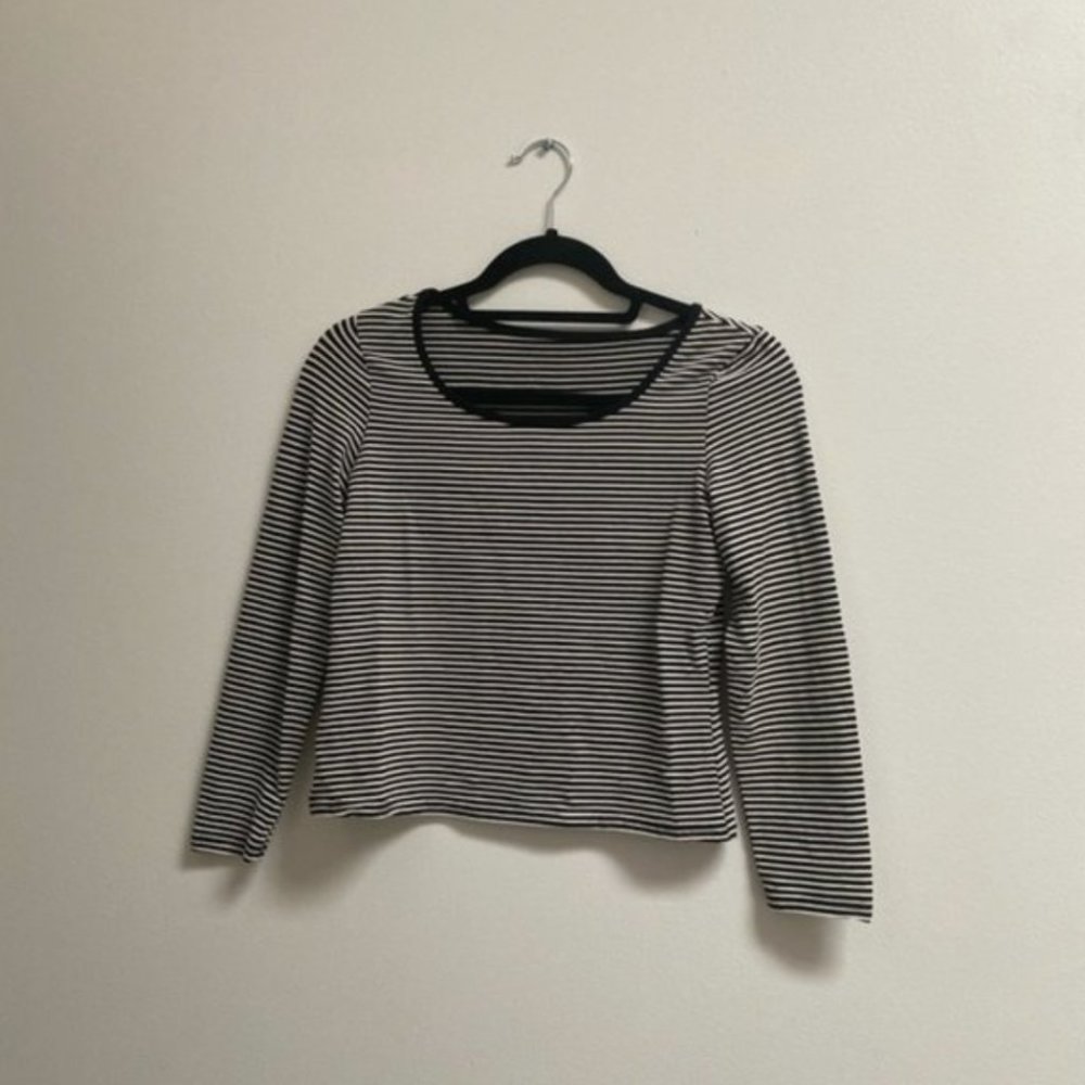 Vintage Scoop Neck Striped Tee